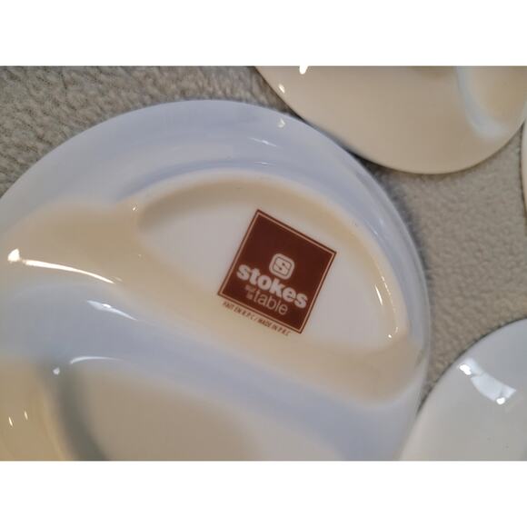 Set 4 Stokes Sur La Table Take Out Plates Jessica Glickman Sushi sauce - Picture 5 of 8